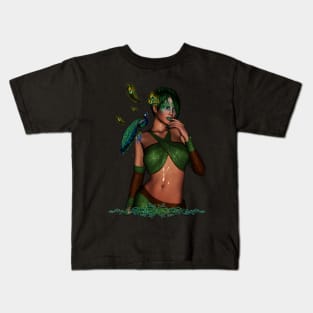 Wonderful fairy with peacocks Kids T-Shirt